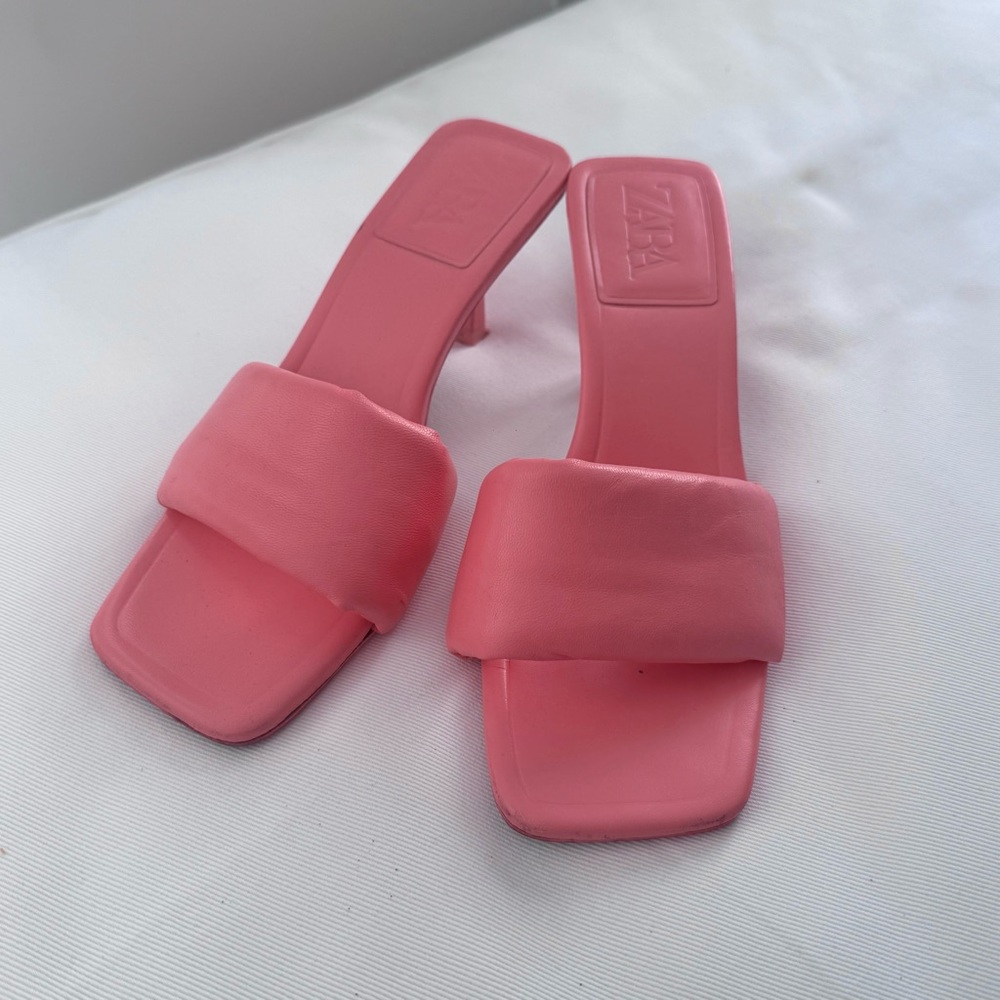Zara Women's Pink Heeled Slides
